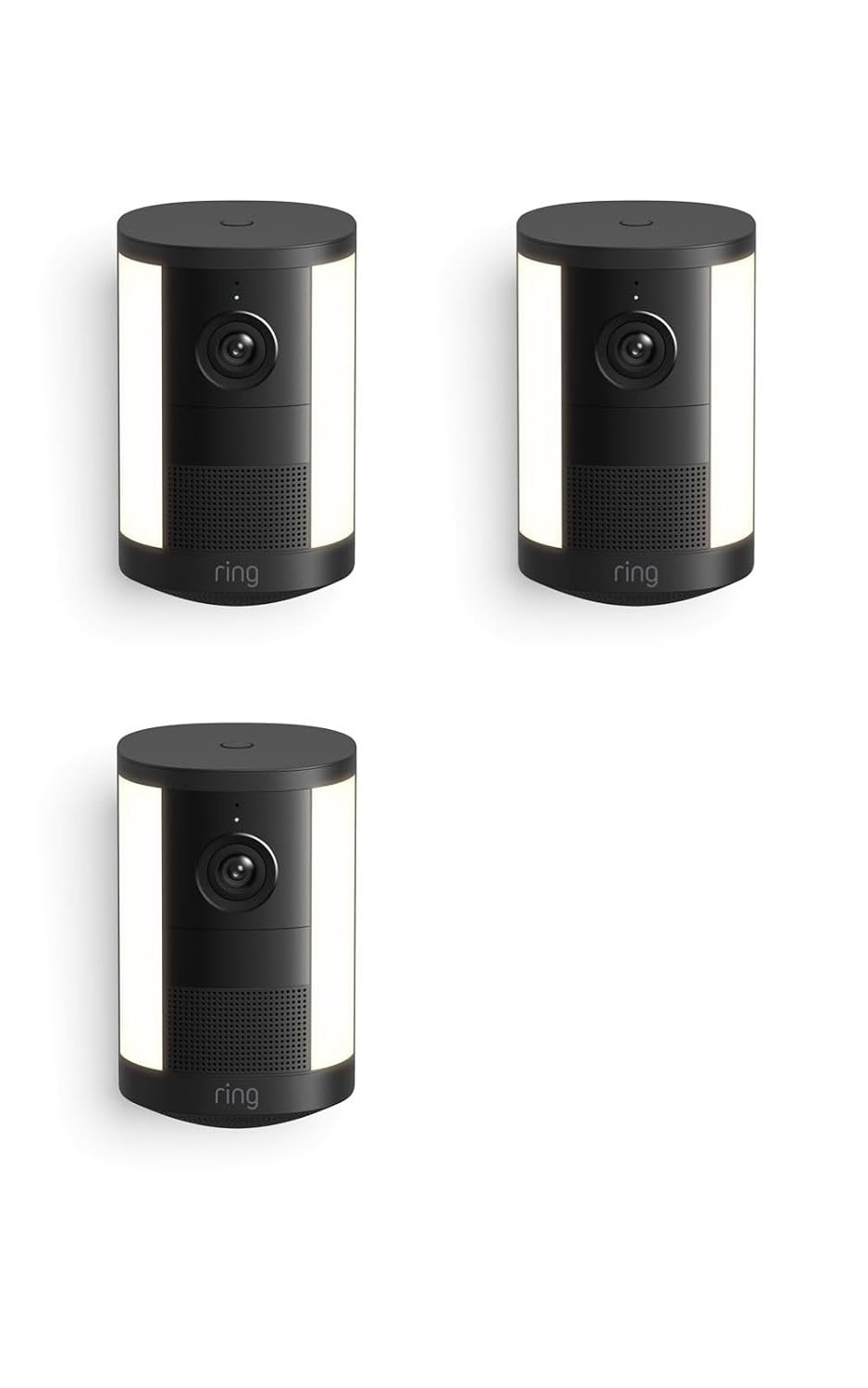 Spotlight Cam 2K (Newest Model), Battery, Home or Business Security, Wide-Angle Retinal 2K Video, 6X Enhanced Zoom, Motion-Activated Spotlights, 3-Pack, Black