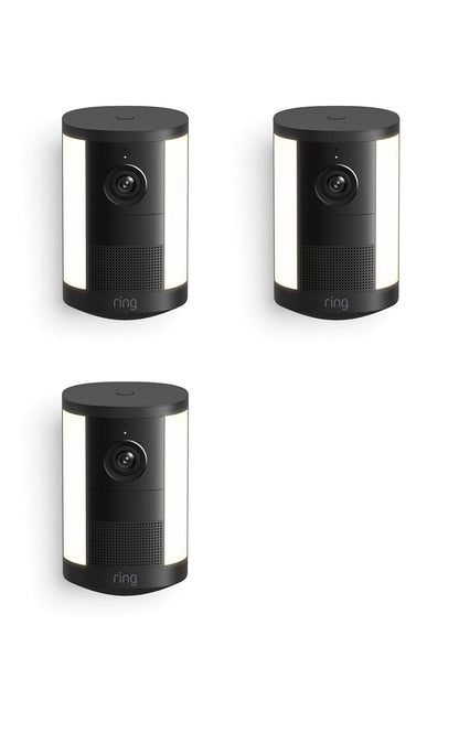 Spotlight Cam 2K (Newest Model), Battery, Home or Business Security, Wide-Angle Retinal 2K Video, 6X Enhanced Zoom, Motion-Activated Spotlights, 3-Pack, Black
